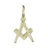 Hallmarked 9ct Gold Masonic Square And Compass Pendant -Masonic Collection 09 1316
