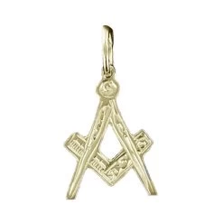 Hallmarked 9ct Gold Masonic Square And Compass Pendant