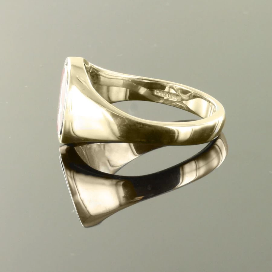 Light Blue Reversible Cushion Head Solid Gold Square And Compass With G Masonic Ring 5 Light Blue Reversible Cushion Head Solid Gold Square And Compass With G Masonic Ring - Image 3