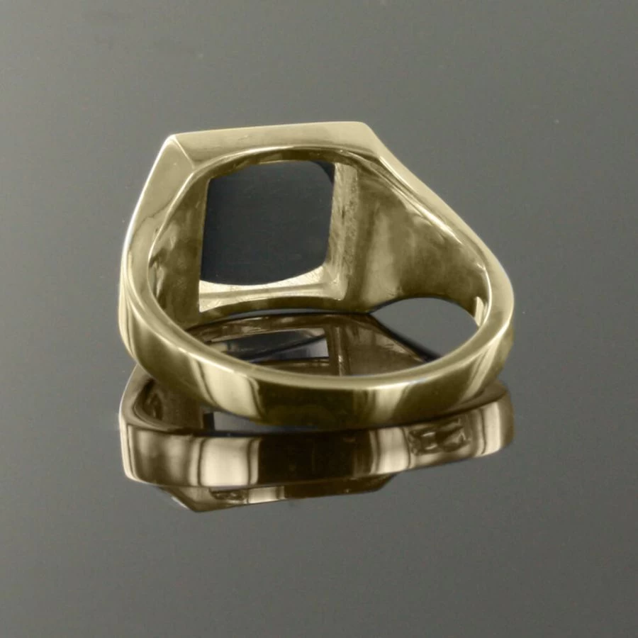 Blue Reversible Square Head Solid Gold Square And Compass Masonic Ring 6 Blue Reversible Square Head Solid Gold Square And Compass Masonic Ring - Image 4
