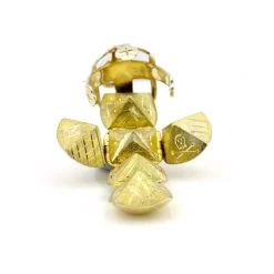 9ct Yellow Gold Masonic Handmade Orb Fob Ball Cross Pendant - Medium -Masonic Collection 09 1376 3