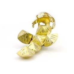 9ct Yellow Gold Masonic Handmade Orb Fob Ball Cross Pendant - Medium -Masonic Collection 09 1376 5