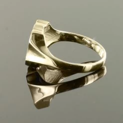 Blue Reversible Shield Head Solid Gold Square And Compass With G Masonic Ring -Masonic Collection 09 1385blg 04