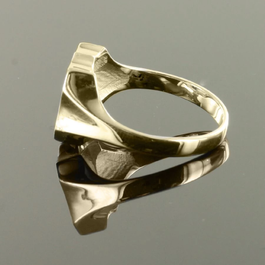 Red Reversible Shield Head Solid Gold Square And Compass With G Masonic Ring 5 Red Reversible Shield Head Solid Gold Square And Compass With G Masonic Ring - Image 3