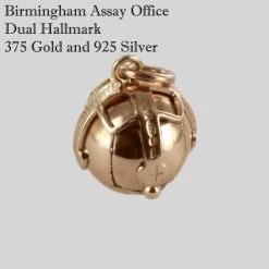 9ct Yellow Gold & Silver Masonic Handmade Orb Fob Ball Cross Pendant - Medium 7 9ct Yellow Gold & Silver Masonic Handmade Orb Fob Ball Cross Pendant - Medium -Masonic Collection 09 1405 2