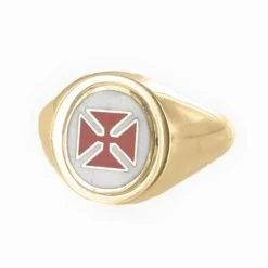 Reversible 9ct Gold Knights Templar Masonic Ring