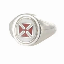 Reversible Solid Silver Knights Templar Masonic Ring