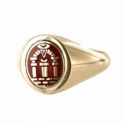 Reversible 9ct Gold Royal Arch Masonic Ring (Red)