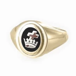 Reversible 9ct Gold Royal Black Preceptory Masonic Ring