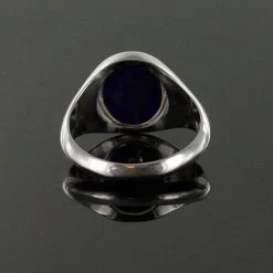 Blue Reversible Solid Silver Square And Compass With G Masonic Ring 12 Blue Reversible Solid Silver Square And Compass With G Masonic Ring -Masonic Collection 1288scbg e