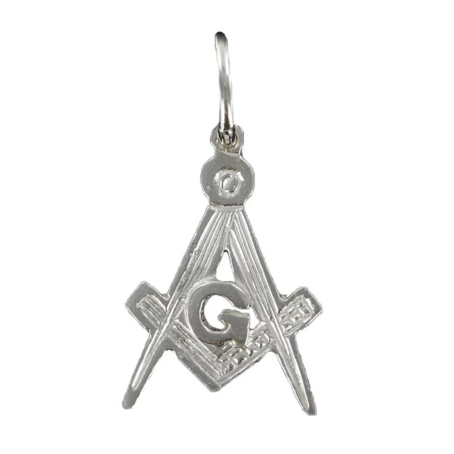 Hallmarked Solid Silver Masonic Square And Compass Pendant 4 Hallmarked Solid Silver Masonic Square And Compass Pendant - Image 2