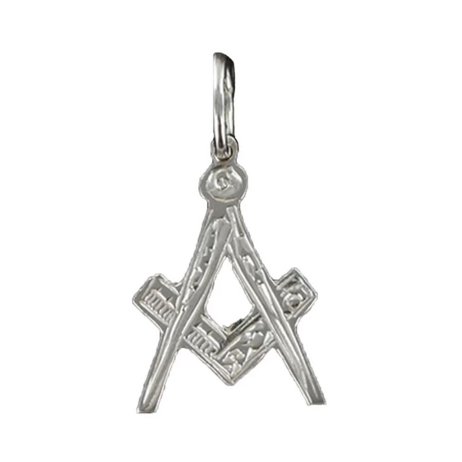 Hallmarked Solid Silver Masonic Square And Compass Pendant 3 Hallmarked Solid Silver Masonic Square And Compass Pendant