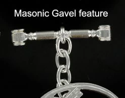 Gilt Red Cross Of Constantine Masonic Cufflinks -Masonic Collection 1329 gavel