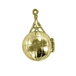 Rare Masonic Ladder Orb - Solid Silver And Gold Plated