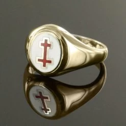Gold Past Preceptor Masonic Ring - Fixed Head -Masonic Collection 1371pp 2g