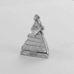 Solid Silver Masonic Pyramid Pendant 11 Solid Silver Masonic Pyramid Pendant -Masonic Collection 1378 3