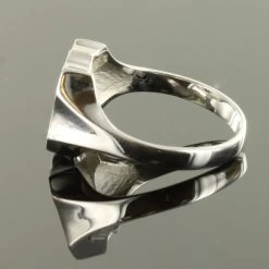 Red Reversible Shield Head Solid Silver Square And Compass Masonic Ring -Masonic Collection 1385r 04