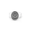 Silver Oval Head Craft Seal Signet Ring
