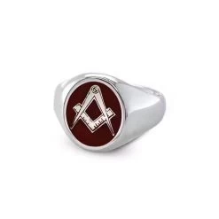 Silver Oval Head Craft Square & Compass Signet Ring -Masonic Collection 1422e 5 800x800 1
