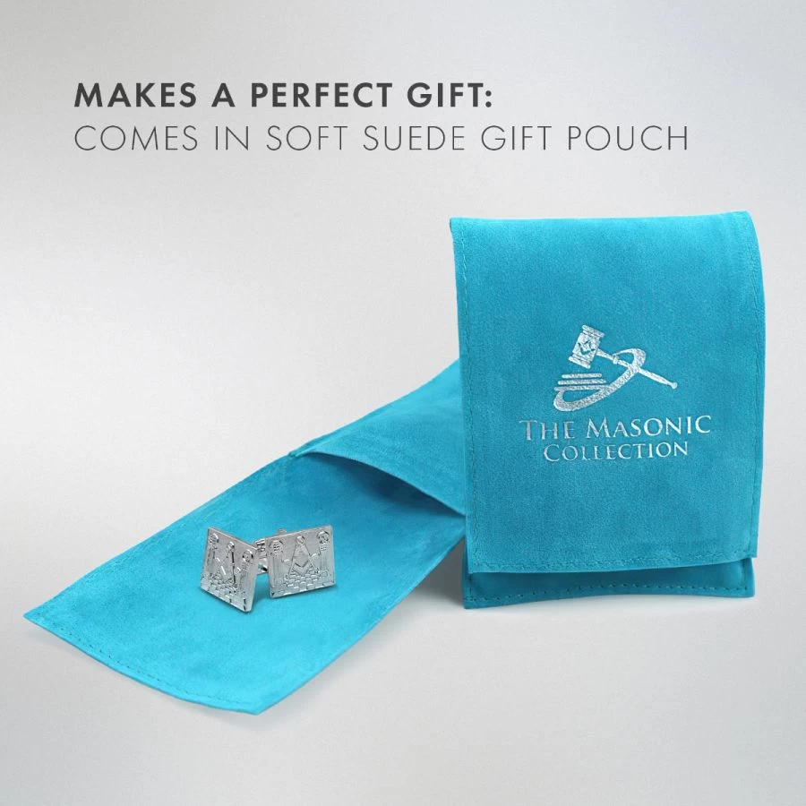 Silver Detailed Masonic Cufflinks 8 Silver Detailed Masonic Cufflinks - Image 6