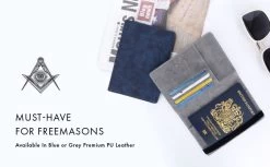 Freemasons Travel Passport Holder Wallet 13 Freemasons Travel Passport Holder Wallet -Masonic Collection a 3