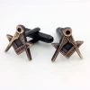 Antique Bronze Effect Masonic Cufflinks With Square & Compass -Masonic Collection antcuffs sqc bronze 1