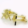 Gilt Gold Masonic Cufflinks With The Square & Compass 2 Gilt Gold Masonic Cufflinks With The Square & Compass -Masonic Collection antcuffs sqc gilt 1