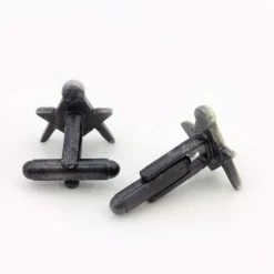 Antique Silver Effect Cufflinks With Square & Compass Symbols