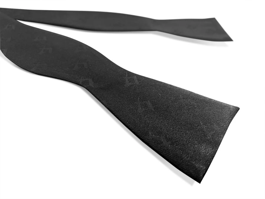 Black Freemasons 100% Silk Woven Masonic Self-Tie Bowtie 5 Black Freemasons 100% Silk Woven Masonic Self-Tie Bowtie - Image 3