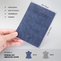 Freemasons Travel Passport Holder Wallet 12 Freemasons Travel Passport Holder Wallet -Masonic Collection blue dimensions