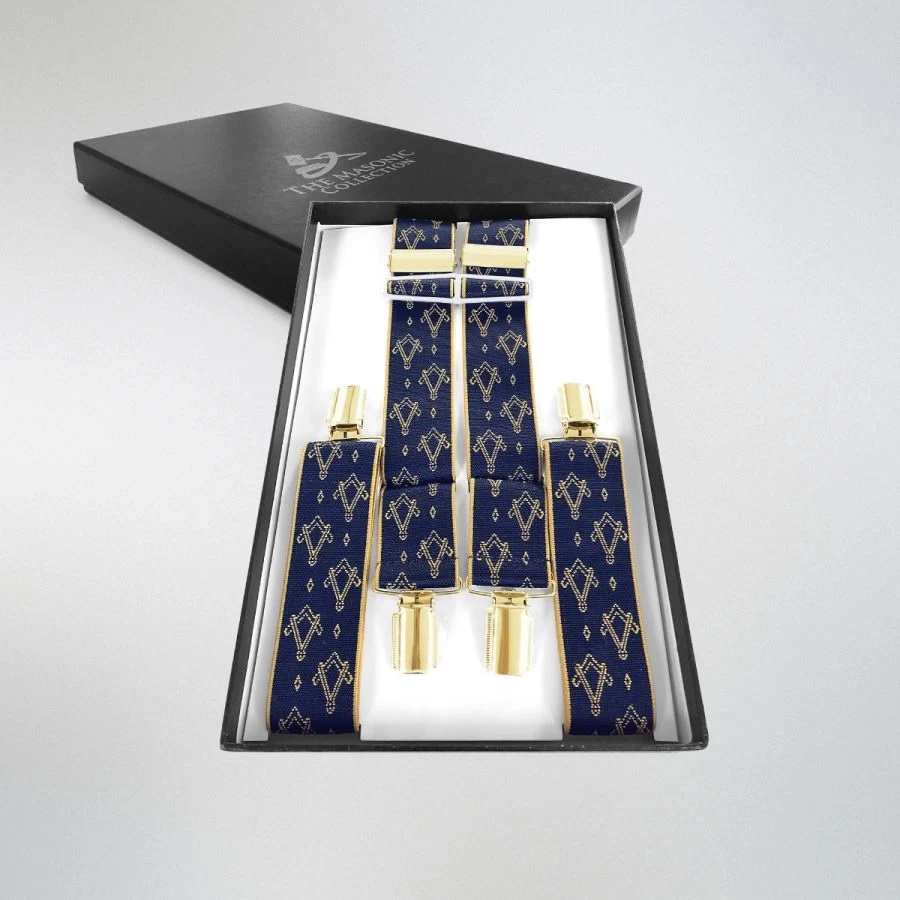 Freemasons Masonic Sq & Compass Braces (Gold & Blue) 9 Freemasons Masonic Sq & Compass Braces (Gold & Blue) - Image 7