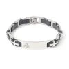 Mens Masonic Bracelet Silver & Black -Masonic Collection bracelet 1