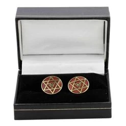 Gilt Metal And Enamel Royal Arch Masonic Cufflinks 10 Gilt Metal And Enamel Royal Arch Masonic Cufflinks -Masonic Collection cl0002e