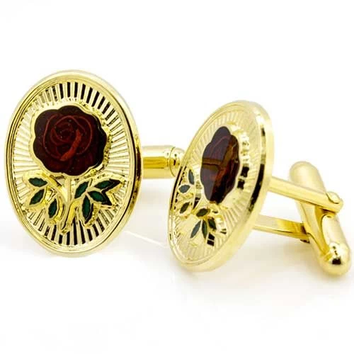 Gilt Rose Croix Masonic Cufflinks 3 Gilt Rose Croix Masonic Cufflinks