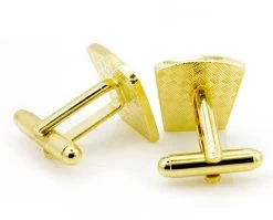 Gilt Metal HTWSSTKS Masonic Cufflinks With Gilt Keyline (Mark Master) -Masonic Collection cl0049b