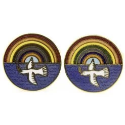 Gilt Metal And Enamel Royal Ark Mariner Masonic Cufflinks -Masonic Collection cl0052c