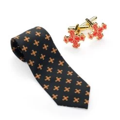 Silk Woven RCC Tie With Matching Cufflinks