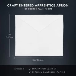 Masonic Craft Entered Apprentice (1st Degree) Apron -Masonic Collection dimensions 3 1