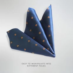 Masonic Knights Templar 100% Silk Pocket Square / Handkerchief -Masonic Collection fold 2