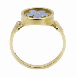 9ct Yellow Gold Forget Me Not Masonic Ring -Masonic Collection forgetmenot ringc