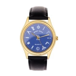 Men's G407 Masonic Gold Plated & Blue Wrist Watch