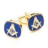 Blue Masonic Cufflinks With G 2 Blue Masonic Cufflinks With G -Masonic Collection hero 19