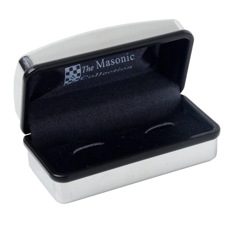 Gilt Gold Masonic Cufflinks With The Square & Compass 7 Gilt Gold Masonic Cufflinks With The Square & Compass - Image 5