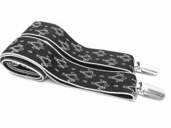 Black & Silver Masonic Braces