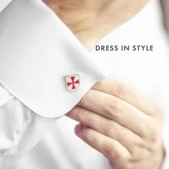 Masonic Knights Templar Cufflink & Tieslide Set -Masonic Collection kt lifestyle 1
