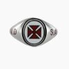 Silver Knights Templar VD SA Masonic Ring - Fixed Head 2 Silver Knights Templar VD SA Masonic Ring - Fixed Head -Masonic Collection ktvdsafix a