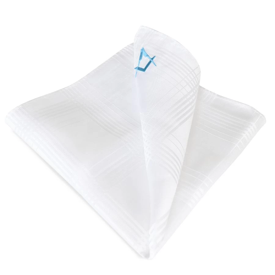 Freemasons White Craft 100% Silk Pocket Square / Handkerchief 4 Freemasons White Craft 100% Silk Pocket Square / Handkerchief - Image 2