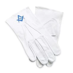 Leather Freemason Gloves With Insignia | Online Masonic Regalia