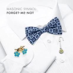 Forget Me Not Masonic Cufflinks 11 Forget Me Not Masonic Cufflinks -Masonic Collection lifestyle 2 5