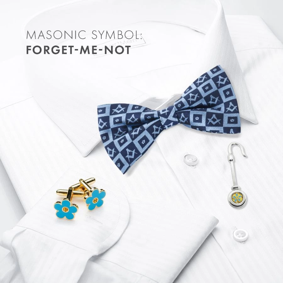 Forget Me Not Masonic Cufflinks 5 Forget Me Not Masonic Cufflinks - Image 3